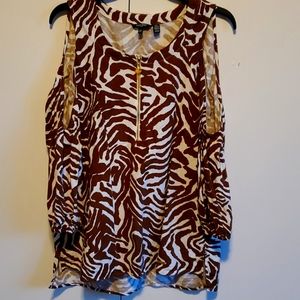 Ellen Tracy Giraffe Print Tunic